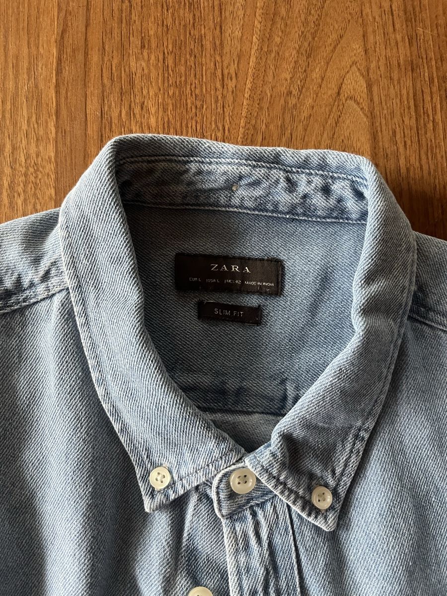 Zara Camicie: Herren Jeanshemd Zara hellblau Langarm – Usato da Belp venduto da jon_y6sj 2