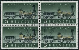 1947 - 100 J. Eisenbahn - Viererblock