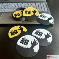 The Walking Dead Coaster Set 3D Printed Coasters with Holder