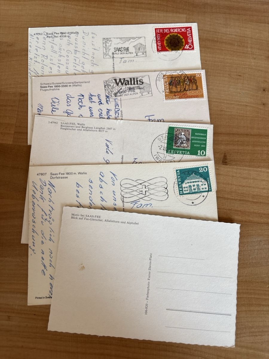 Cartoline postali: 5 AK von Saas Fee – Usato da Rümlang venduto da Kartenpost1 1