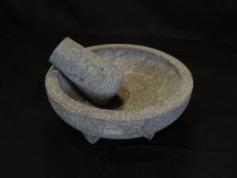 Mörser aus Stein mit Stössel,  Küchenmörser, Neuware