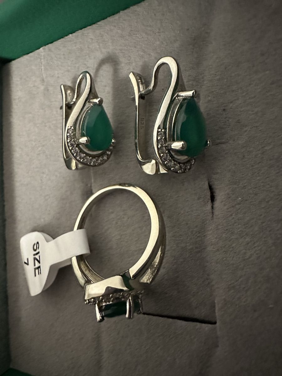 Sonstiger Schmuck: Sehr schöne Echt Silber 925 Set mit Echt Achat Stein – Neu und originalverpackt aus Zollikofen von Ushurma 3