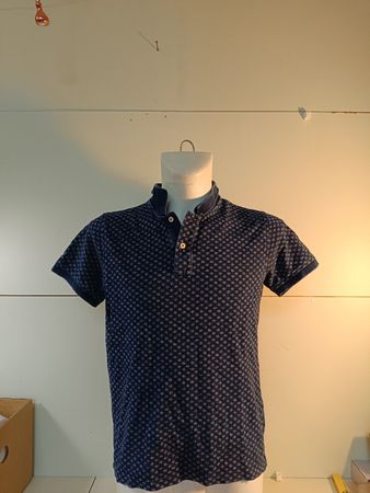 Poloshirt Tommy Hilfiger Blau gemustert, Gr. L (nov188)