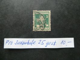 Pro Juventute 1916 J5 gestempelt