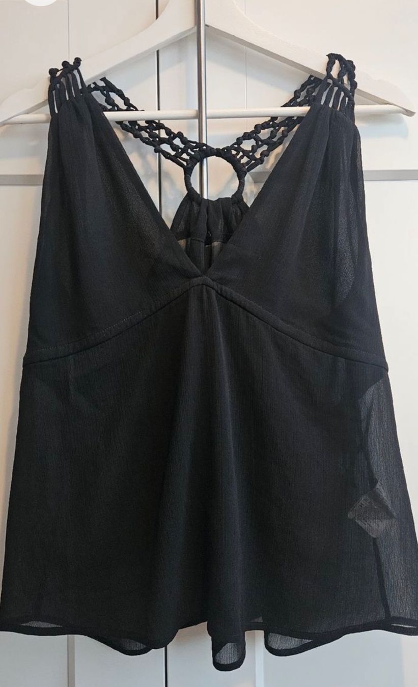 Sisley Top: Top - SISLEY 38 schwarz transparent – Usato da Hettiswil venduto da CoWa1974 1
