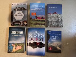 6 Bücher unterschiedliche Krimis