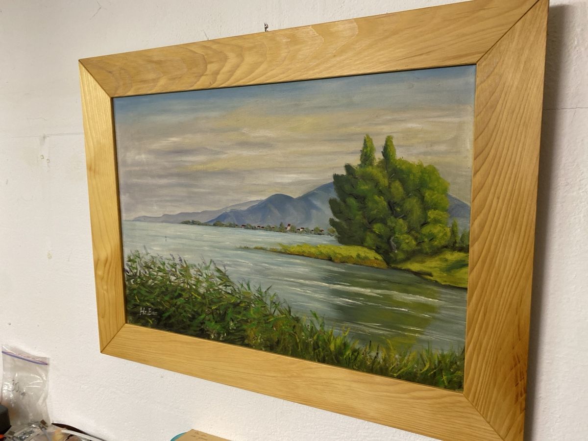 Dipinti: Gemälde Landschaft mit See und Bergen Hr.Boss – Usato da sursee venduto da trilli-tralli 5