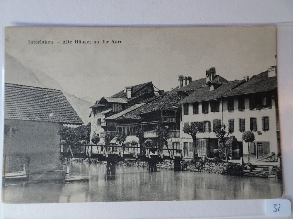 ak-interlaken-alte-h-user-an-der-aare-29-05-1908-kaufen-auf-ricardo