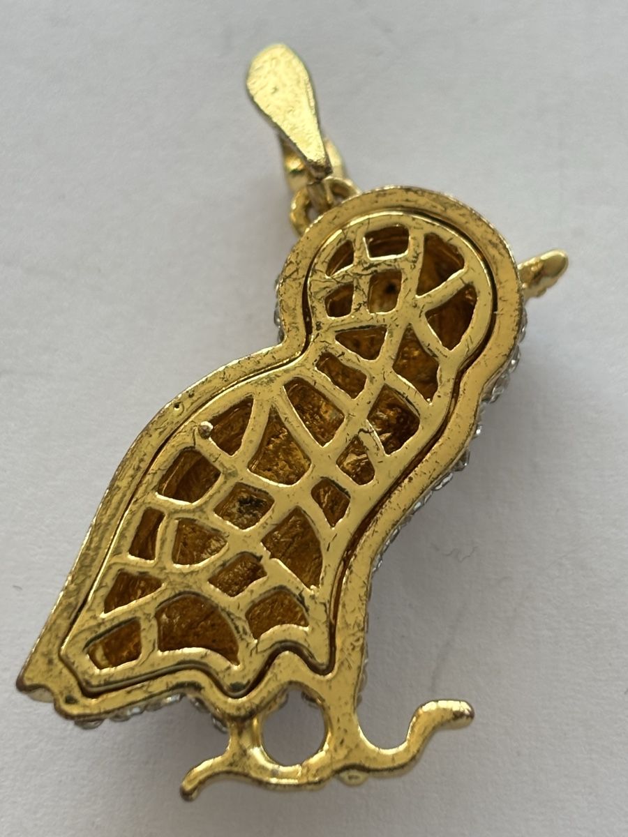 Pendentifs: Anhänger Eule mit Strasssteinen  – D'occasion à Langnau am Albis par flusspflege 1