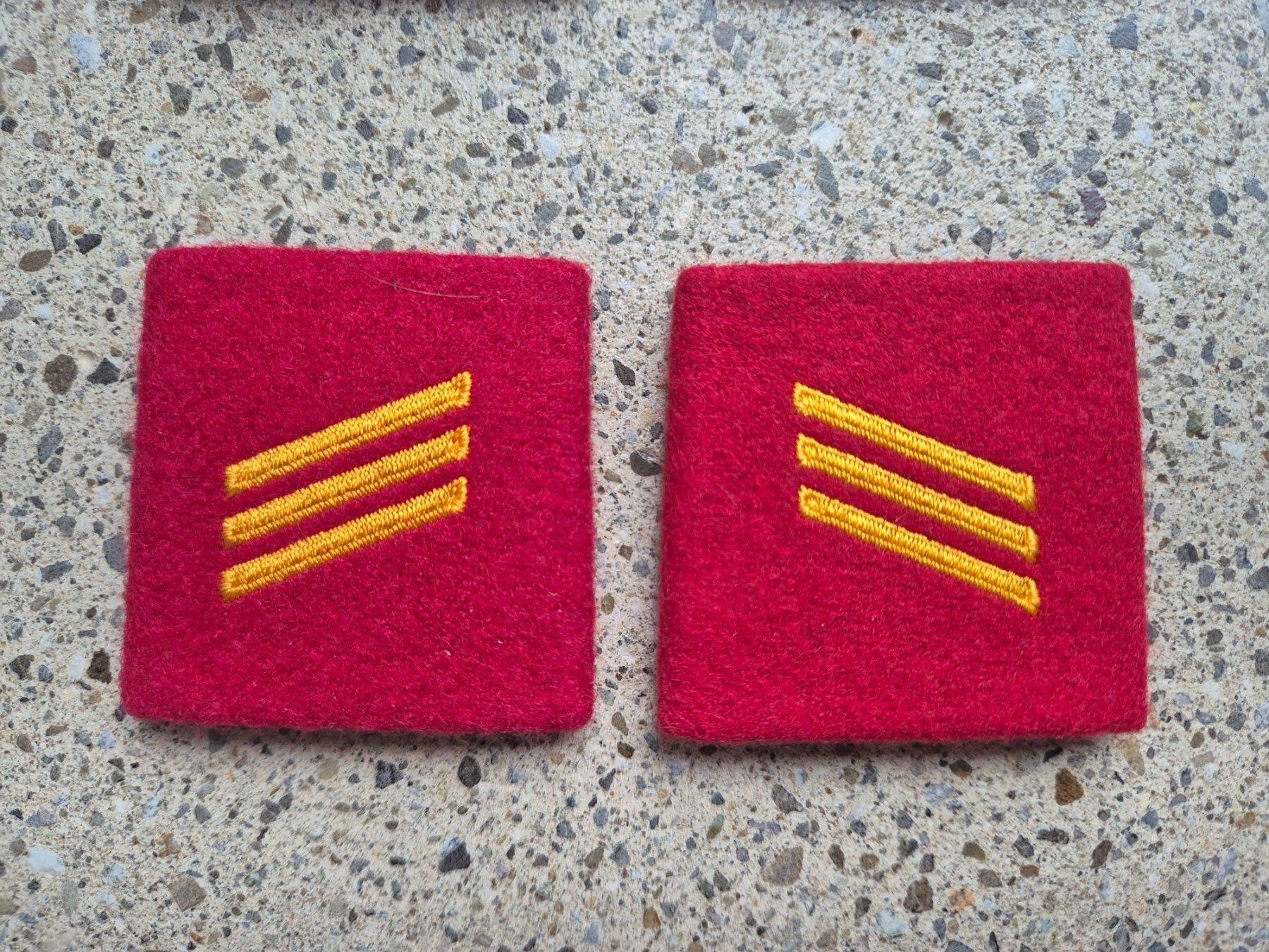 Schweizer Armee Placchette & Badge: Gradabzeichen Patten Set Obergefreiter Rettungstruppen – Nuovo e nell'imballaggio originale da Riedholz venduto da fr_sIruP