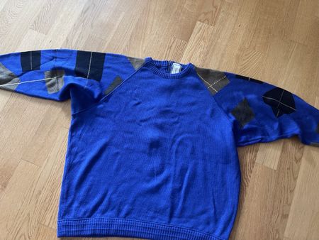 Gianni Versace Pullover blau/braun Grösse 52