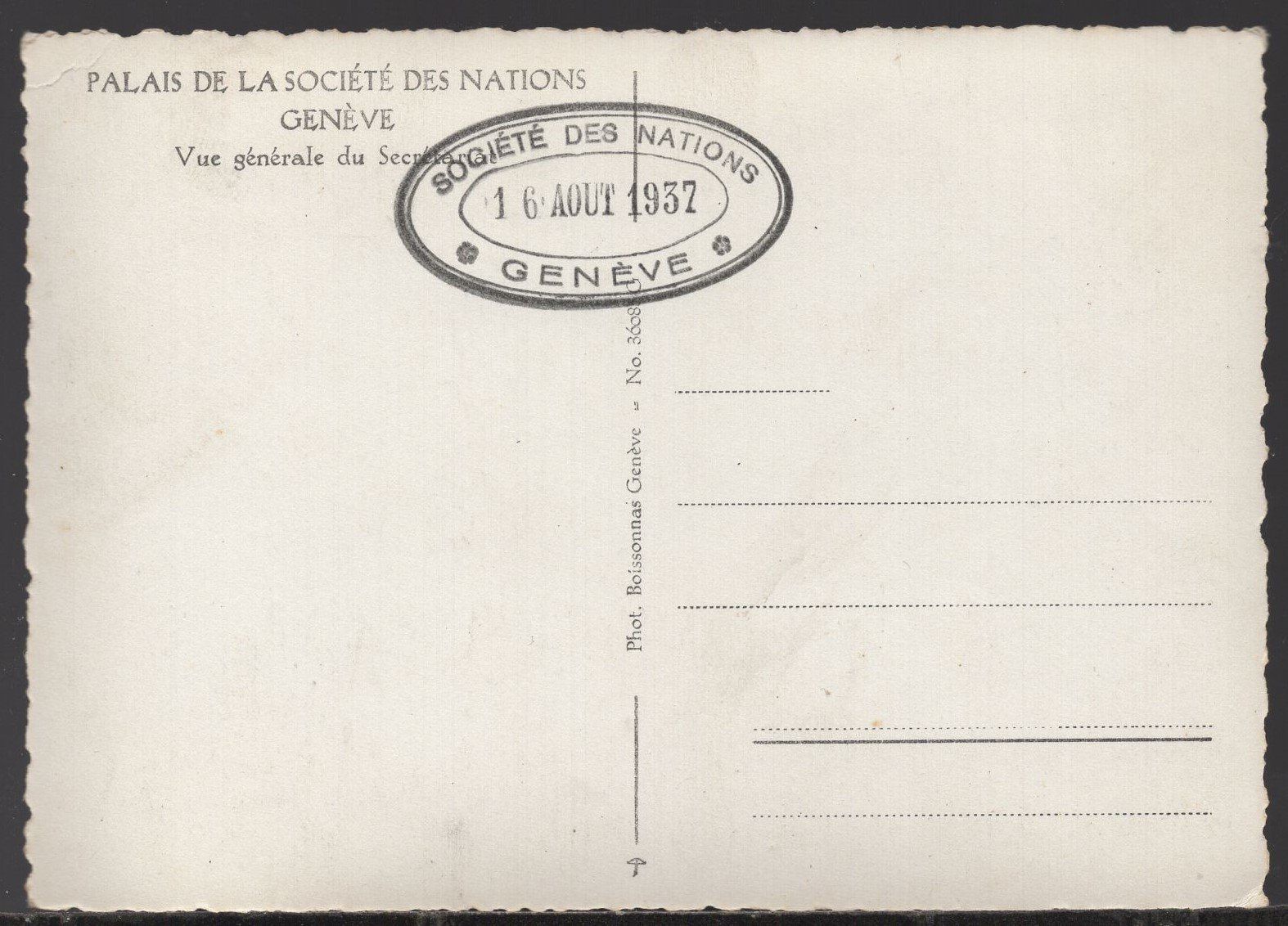 Cartoline postali: Palais de la Société des Nations – Usato da Aarau venduto da kufi44 1