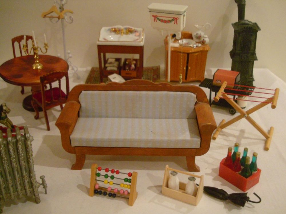 Süßer Mini-Schaukelstuhl Für Puppenhaus - Bewegliches DIY-Möbelstück