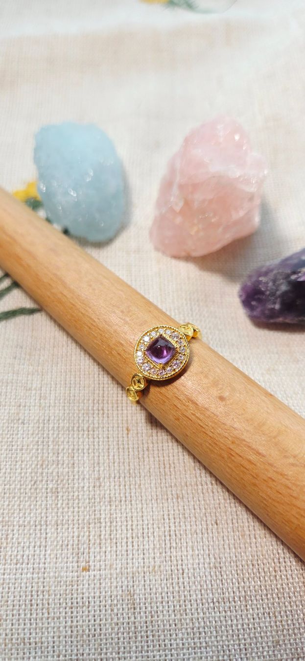 Anelli: NEW - S925 Amethyst Ring (Adjustable) – Nuovo (secondo la descrizione) da Zürich venduto da cin_wcf6 1