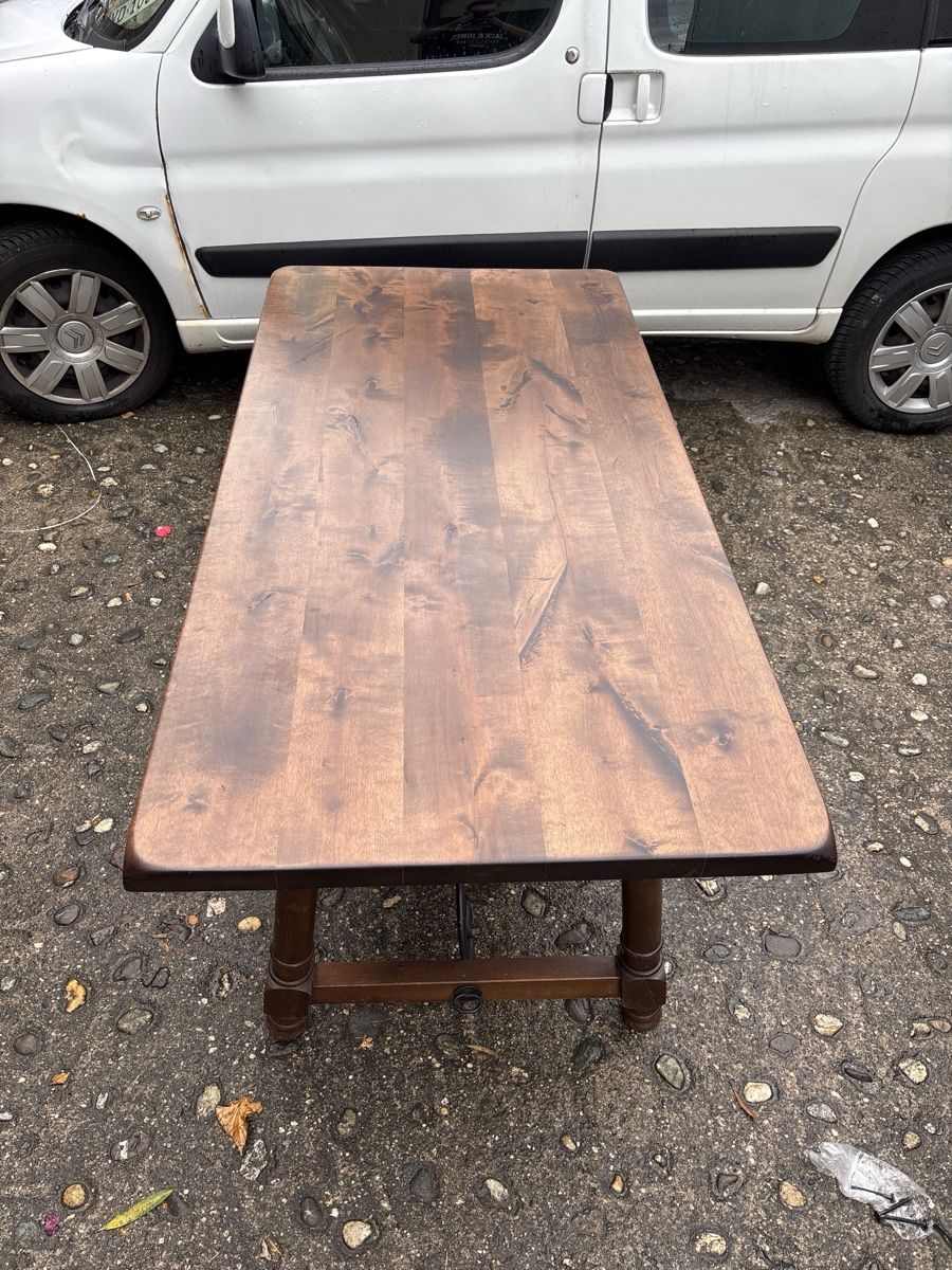 Tischset: Ensemble table rustique bois massif & fer forgé + 4 chaises  – Gebraucht aus Cugy VD von sim_y9yv 7