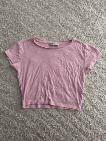 Cropped T-Shirt, Grösse S, pink