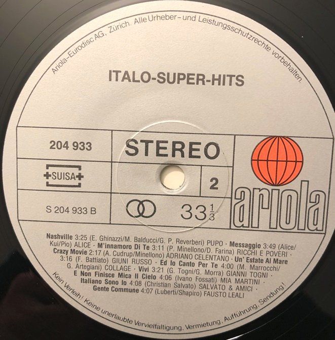Dischi in vinile: Italo-Super-Hits (LP) – Usato da Grüningen venduto da azulvinyl 3