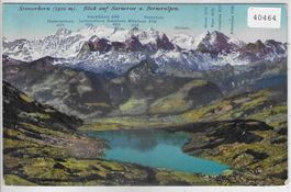 Stanserhorn - Blick auf Sarnersee und Berneralpen - Litho