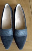 Flache Pumps schwarz Wildleder Gr. 38