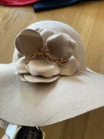 Hut Schicker Damenhut beige, Wolle, mit breiter Krempe