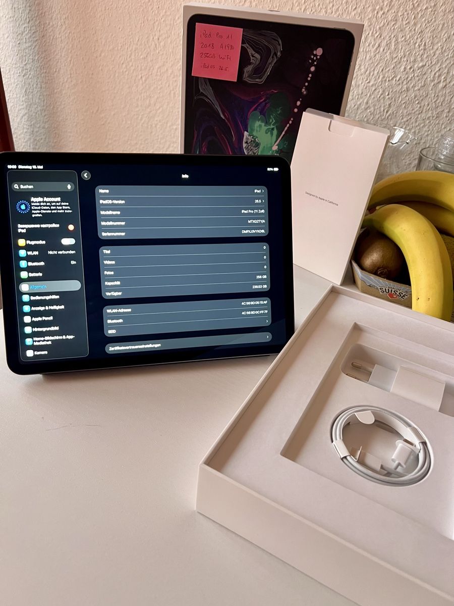 Apple Tablet PC: iPad Pro 11 256gb 2018 Top Zustand  – Usato da Adliswil venduto da Pacifoll 1