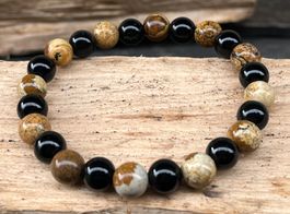 Landschafts Jaspis und Onyx Armband, Aktion alter Preis  13.