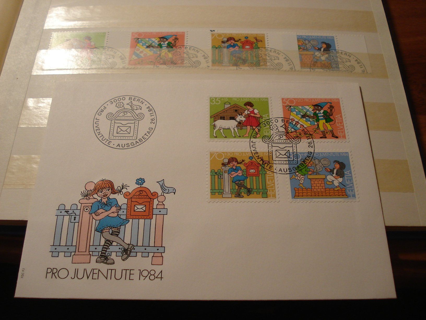 Tutti i francobolli: Pro Juventute 1984, FDC + Satz Lose o – Usato da Niederwil AG venduto da morostahu