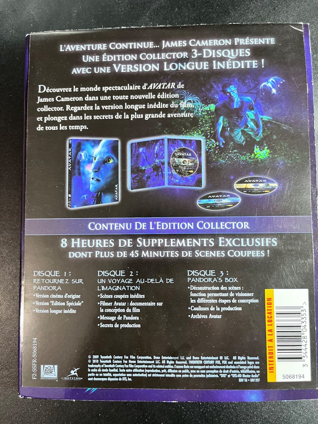 Tutti i DVDs: AVATAR James Cameron Blue-Ray (français) – Usato da Mont sur Rolle venduto da uttin 3