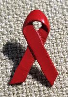 N551 - Pin Rote Schlaufe Welt AIDS Tag