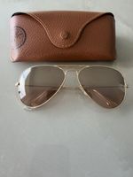Ray-Ban Aviator Sonnenbrille, goldener Rahmen, braun Tönung