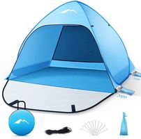 Strandmuschel Pop-Up Strandzelt Zelt für 2-4 Personen