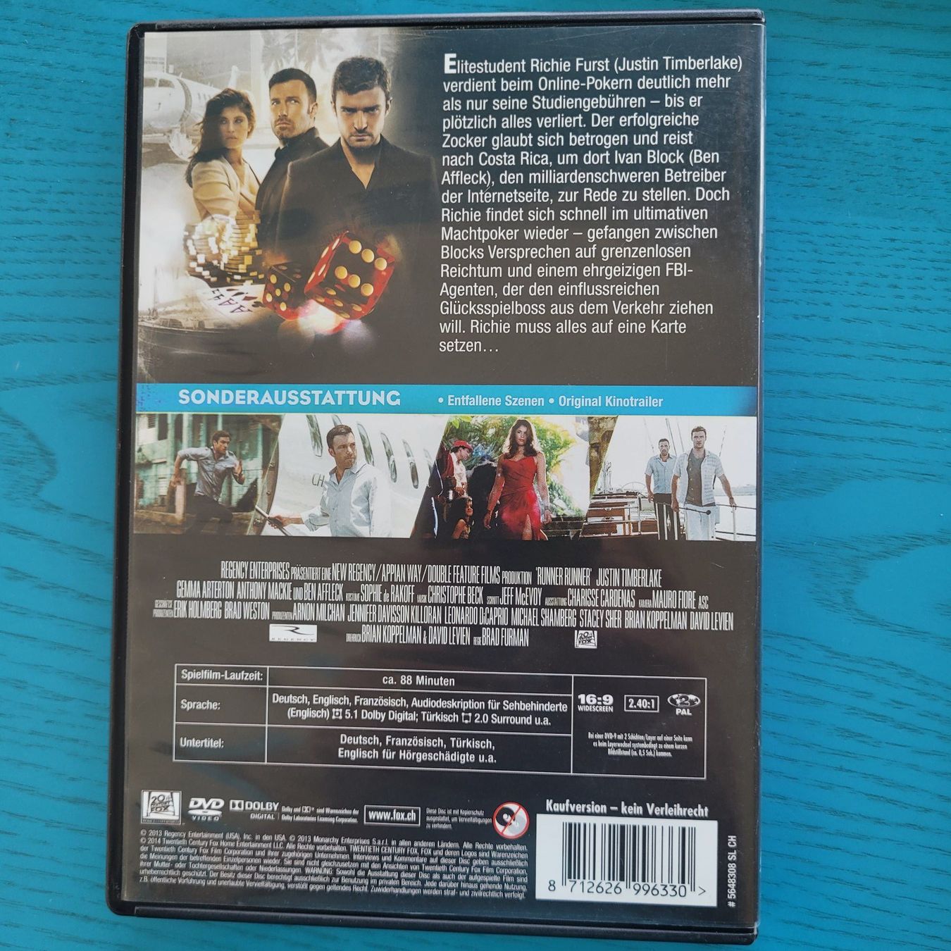 Tous les DVDs: Runner Runner- Ben Affleck,Justin Timberlake / DVD – D'occasion à SCHÜBELBACH par CoKaHa 1