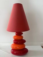 Tischlampe rot orange Stapeldesign  Keramik, guter Zustand