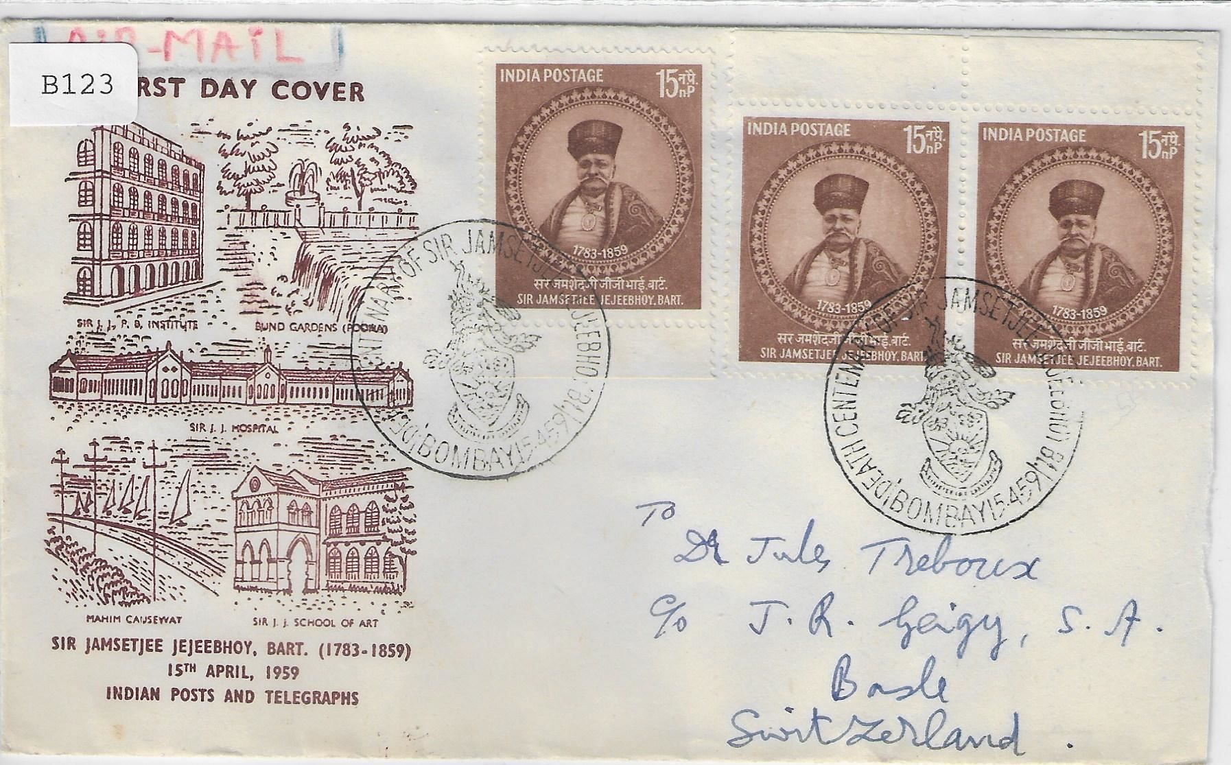 Tutti i francobolli: Indien FDC Sir Jamsetjee Jejeebhoy – Antico da Ettingen venduto da Kartenplanet