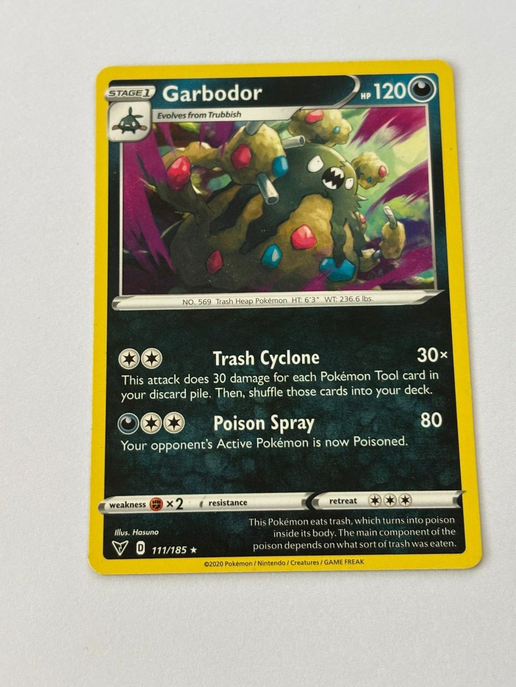 Pokémon Carte collezionabili: Garbodor 111/185 – Usato da Herisau venduto da Seyashop_2