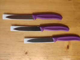 Victorinox Scharfe Steak-Messer ohne Wellenschliff 3 Stück