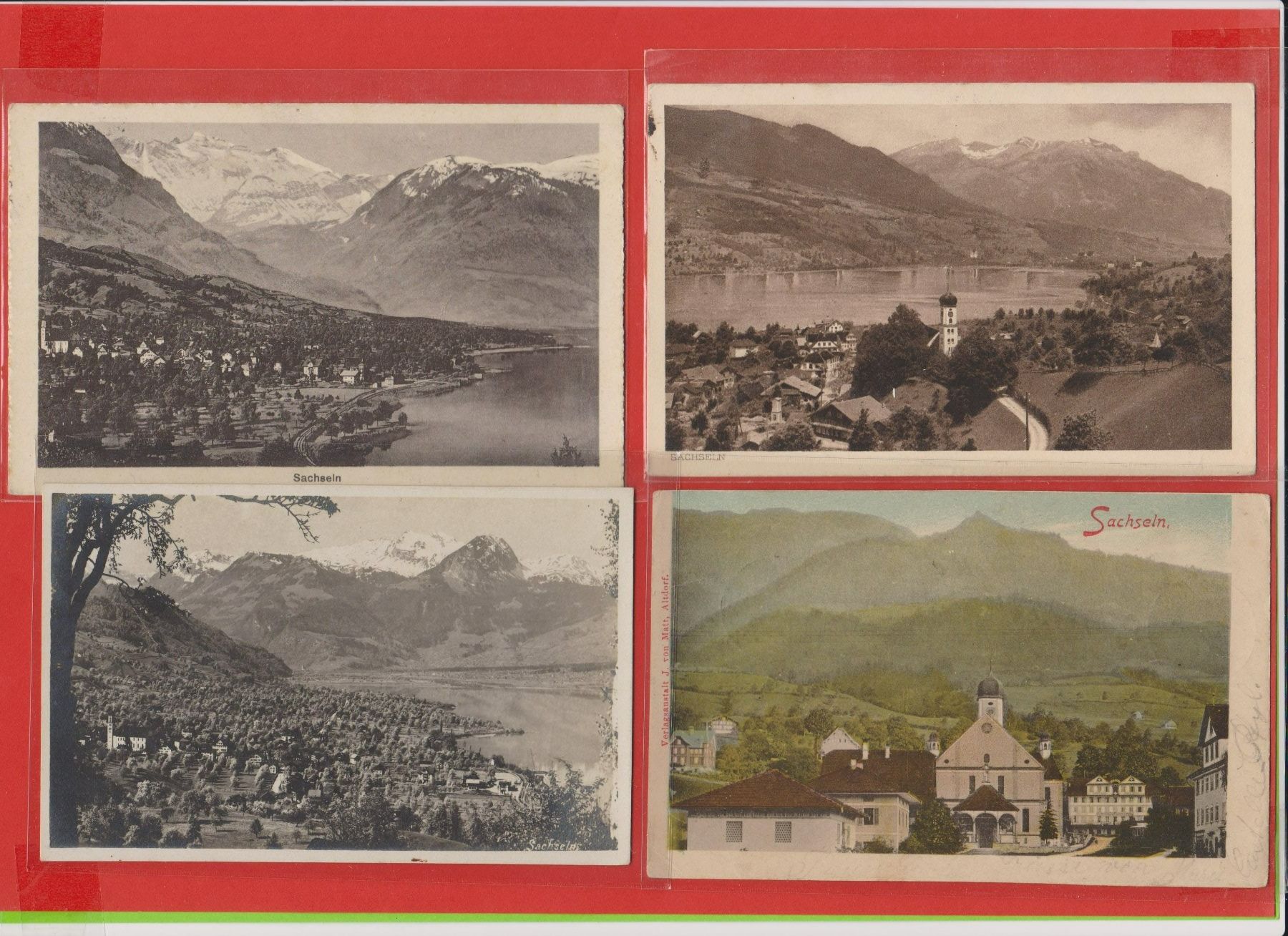 Cartoline postali: Sachseln  -  Lot von 16 alten Ansichtskarten ab 1900 – Usato da Vitznau venduto da Ropaku 2