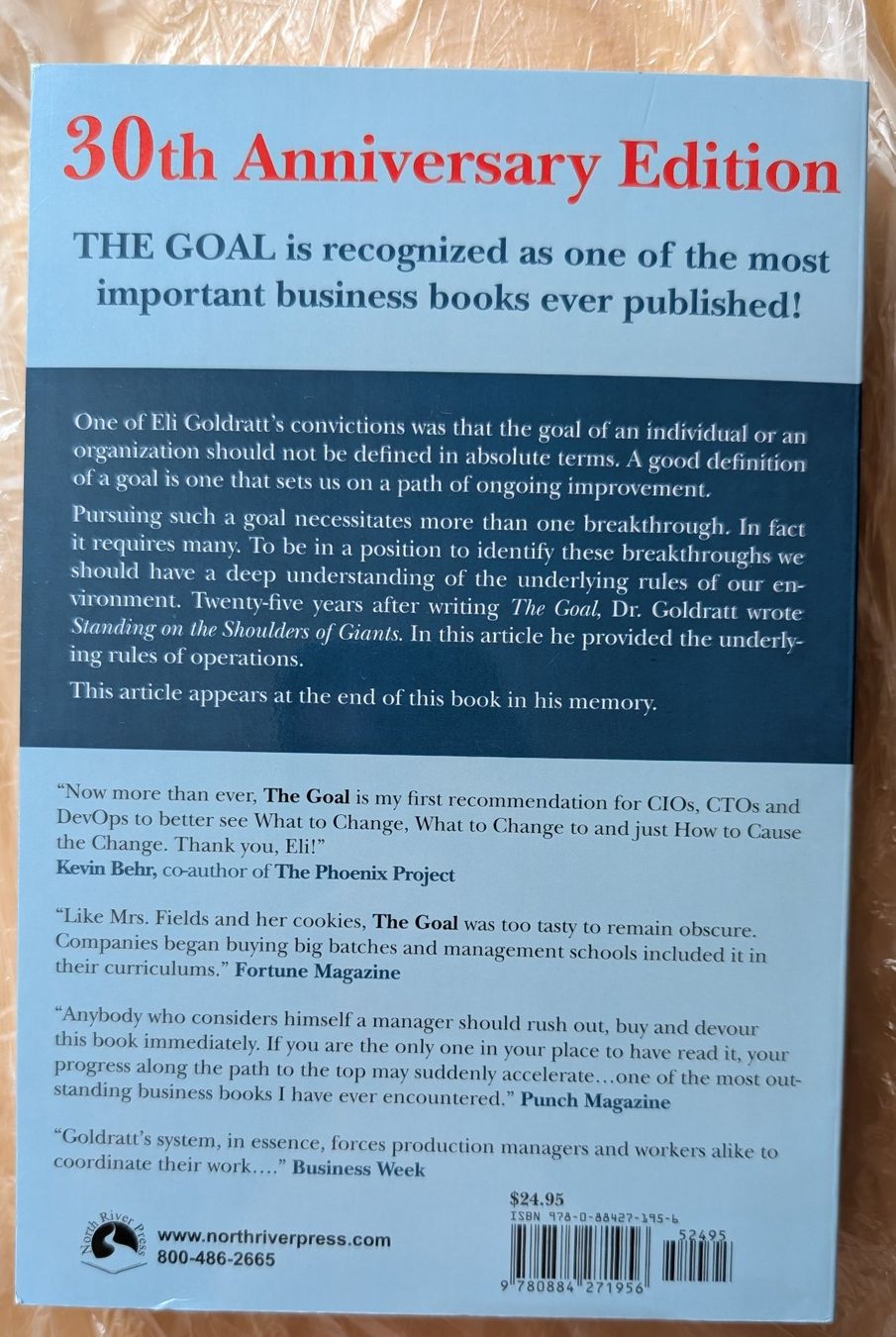 Libri: The Goal by E. Goldratt – Nuovo e nell'imballaggio originale da Thalwil venduto da kat_d85f 1