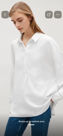 COS Hemd Bluse, weiss, Grösse 42, Top Zustand, Frühling