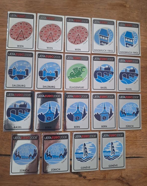 Panini Carte collezionabili: Panini EM 2008 / 19 Städte Stickers -> komplett – Usato da Horw venduto da Zemmerli