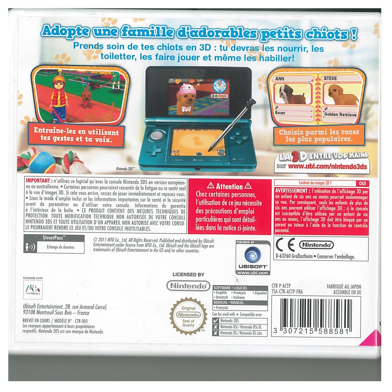 Spiele: Jeu Nintendo 3DS Puppies World 3D – Gebraucht aus Moutier von Loco65 1