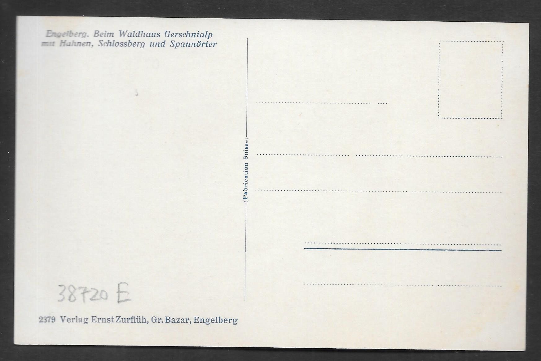 Cartoline postali: Engelberg beim Waldhaus Gerschnialp – Usato da Olten venduto da clotaldi 1