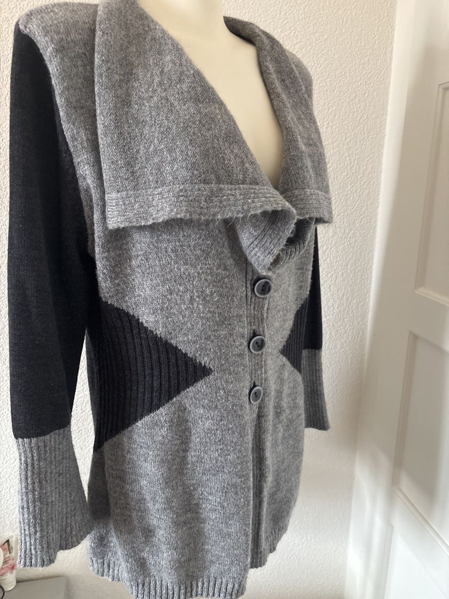 Gerry Weber Giacche: Gerry Weber Edition Strickjacke, Grösse 46, Grau/Schwarz – Usato da langenthal venduto da rundholz7 3