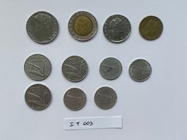 11 Münzen aus Italien 1954-1982