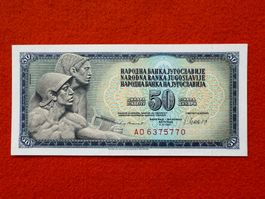 Belgrad 1981 - Jugoslawien - 50 Dinara UNC