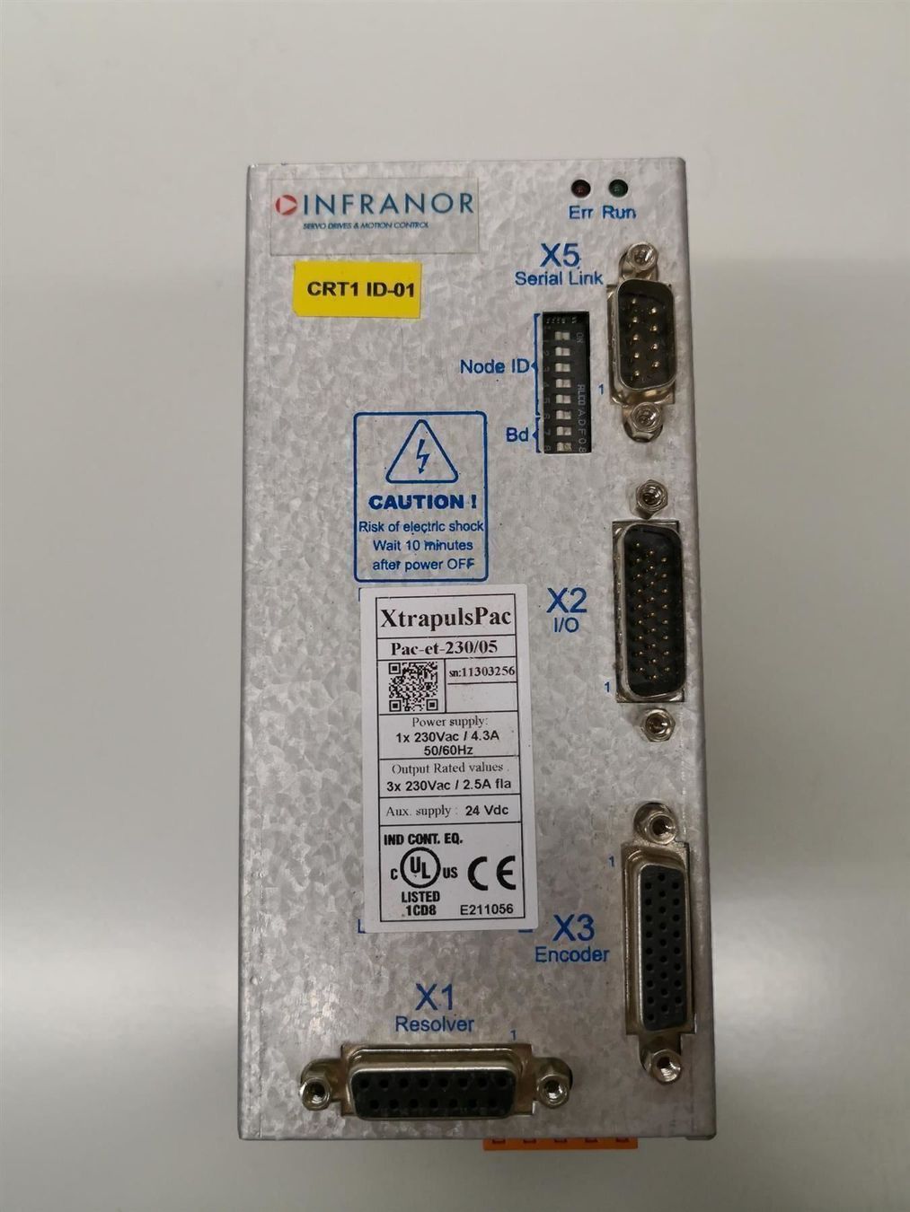 Componenti elettronici: Infranor XtrapulsPac et-230/05 AC Antriebsregler – Usato da Igis venduto da Mfsi