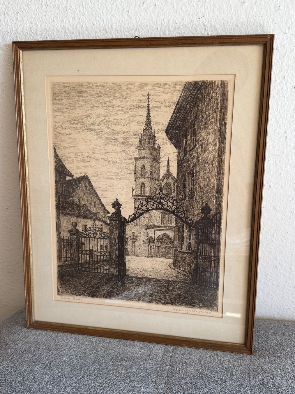 Dipinti: Hans Gschwind wunderschön originale Radierung – Usato da Basel venduto da PAUL_ART