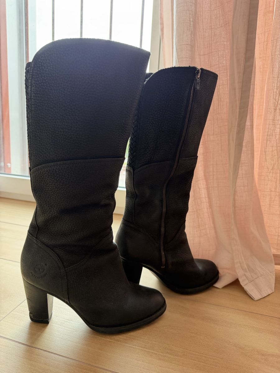 Timberland Scarpe da donna: Timberland Lederstiefel, Schwarz, Gr. 38 – Usato da Burgdorf venduto da mah_6q9l
