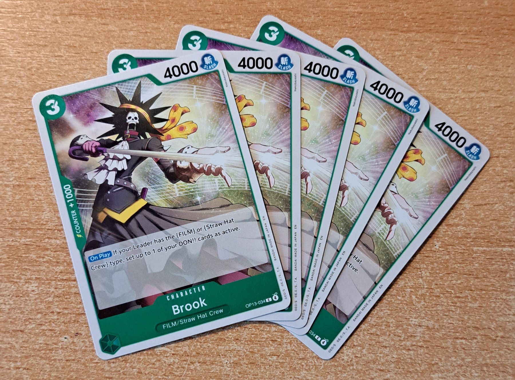 Bandai Carte collezionabili: One Piece 5x Brook OP13-034 C – Usato da Cernier venduto da Poussetofiol