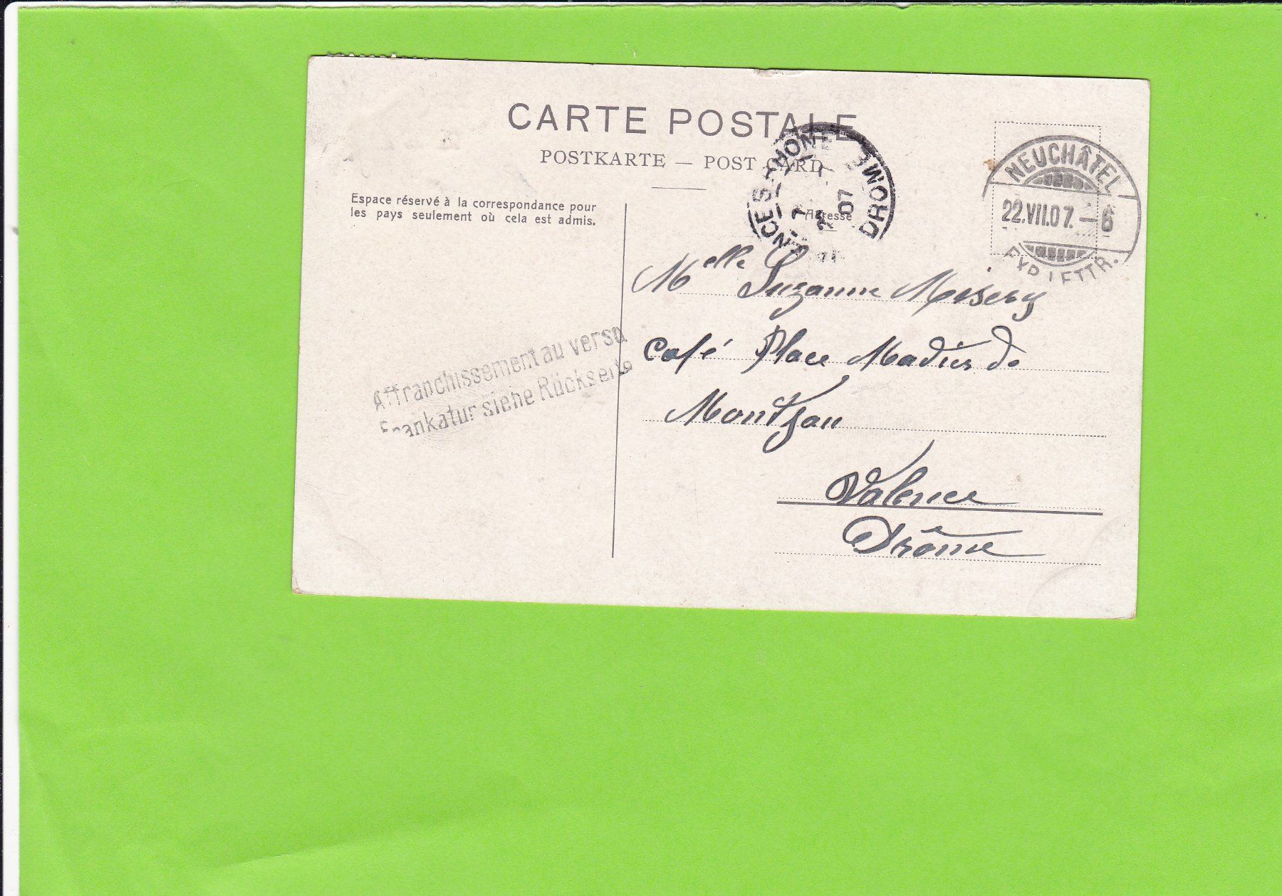 Cartoline postali: Neuchâtel. Le Port – Usato da St. Peterzell venduto da neckertal 1